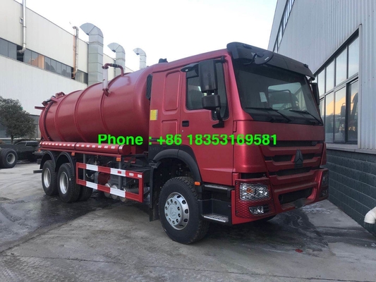 95km/H 17CBM 6x4 Sewage Suction Truck With Italy Pto Pump
