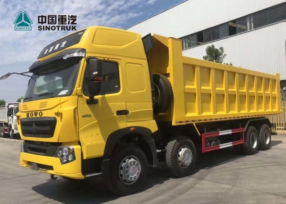 420HP 8X4 29CBM T7H Sinotruk Howo Dump Truck Yellow
