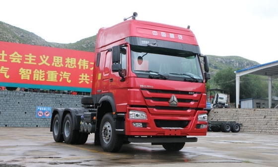 Red Sinotruk Howo 6x4 Semi Prime Mover Truck 10 Wheeler Tractor Truck