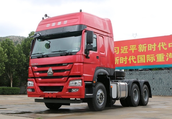 Red Sinotruk Howo 6x4 Semi Prime Mover Truck 10 Wheeler Tractor Truck