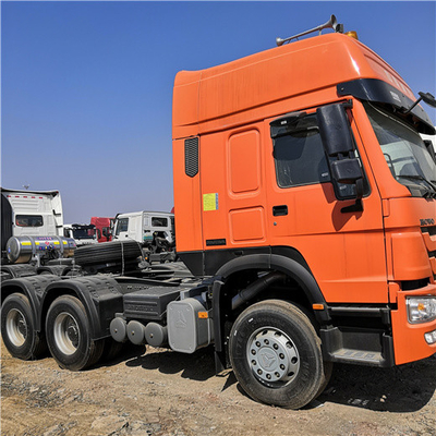 Orange Howo Sinotruk 371 Trailer Head Truck ZZ4257V3241V