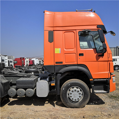 Orange Howo Sinotruk 371 Trailer Head Truck ZZ4257V3241V