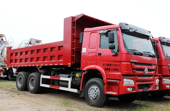 ZZ3317N3647B 12 Yard Three Axles Heavy Duty Dump Truck For Road Building