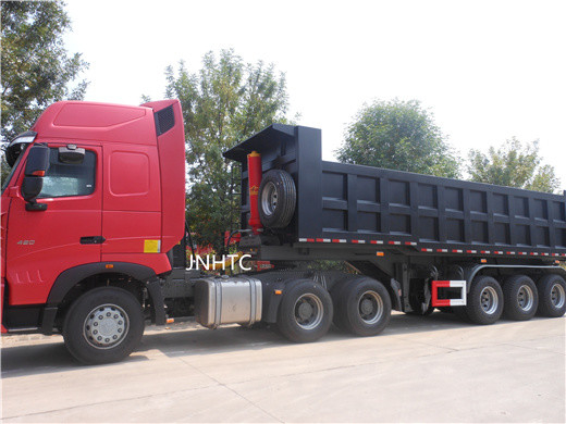 Hydraulic Tri Axle Rear Tipping Dump Trailer Truck With Hyva Hydraulic Cylinder
