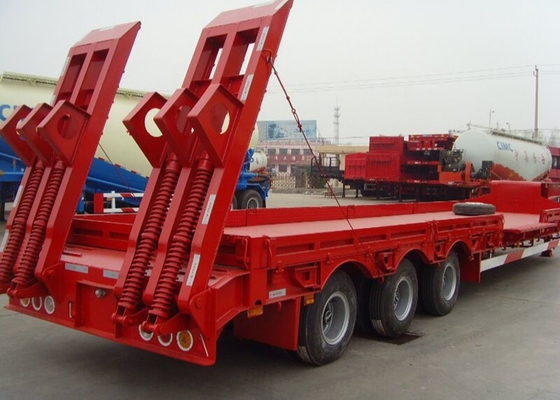 3 Axles 50 Tons Low Bed Semi Trailer Cargo Digger Trailer Heavy equipment