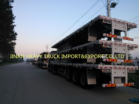 12m Custom Heavy Duty Semi Trailers Container Flatbed Car Carrier