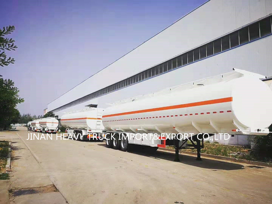 Tri Axles Aluminum Oil Fuel Tank Semi Trailer 6 Compartments