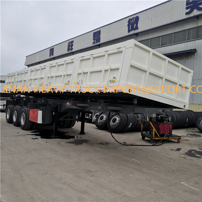 Light Chassis 40 CBM Tri Axle Side Tipper Trailer 40 Tons Dump Semi Trailer Dumper