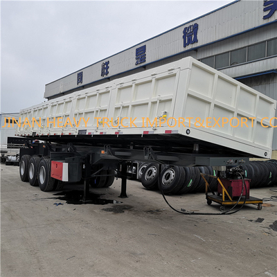 Light Chassis 40 CBM Tri Axle Side Tipper Trailer 40 Tons Dump Semi Trailer Dumper