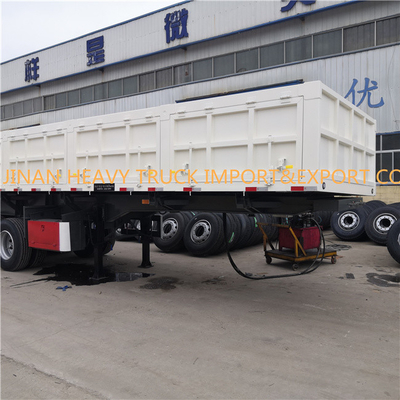 Light Chassis 40 CBM Tri Axle Side Tipper Trailer 40 Tons Dump Semi Trailer Dumper