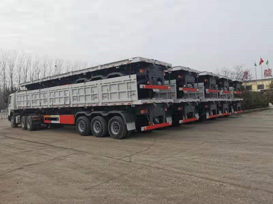 70 ton Sinotruk Heavy Duty Semi Trailers Side Dump Semi Trailer Vehicle