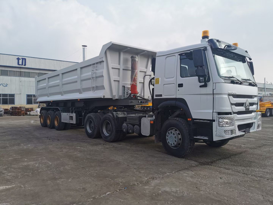 Sinotruk Three Axle Front 50 ton Heavy Duty Semi Trailers For Sand Transport