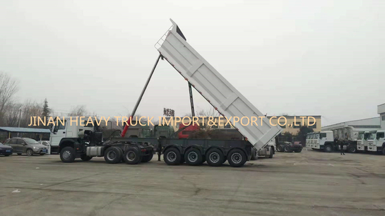 Four Axles 50 Tons 40cbm Self Tipping Dump Truck Rear Semi Tipper Trailer