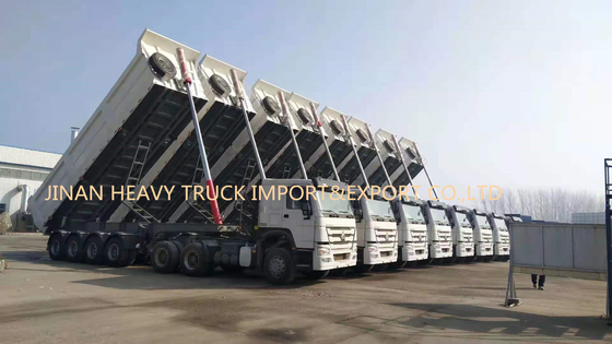 Four Axles 50 Tons 40cbm Self Tipping Dump Truck Rear Semi Tipper Trailer