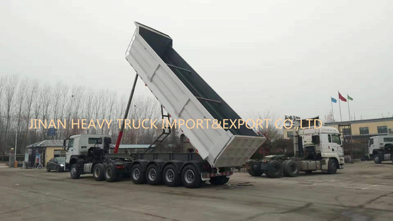 Four Axles 50 Tons 40cbm Self Tipping Dump Truck Rear Semi Tipper Trailer