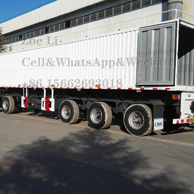 3 Axles 12 Weheels Container 50 Tons Heavy Duty Van Semi Trailer