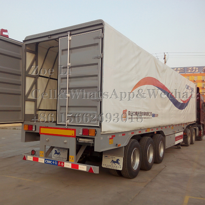 3 Axles 12 Weheels Container 50 Tons Heavy Duty Van Semi Trailer