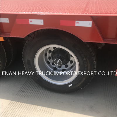 3 Axles Flatbed Semi Trailer Mounted Crane Transport Flatbed Gooseneck Trailer