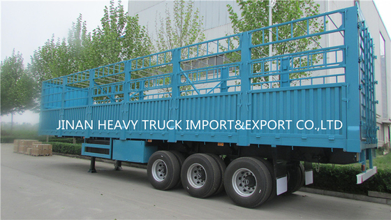 Fence Semi Trailer Livestock Carrier Truck With 3 Axles