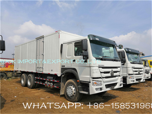 Sinotruk Howo 25 ton 10 Wheels Van Cargo Box Truck For Nigeria Market