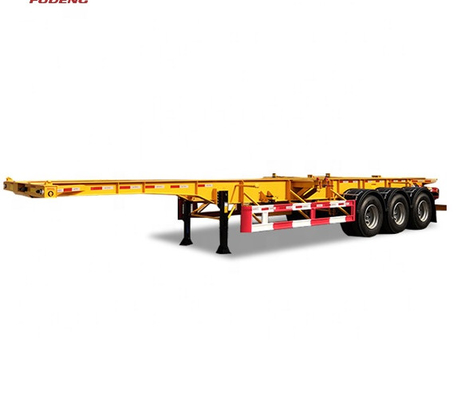 3 Axle 20ft 40ft Flat Bed Container Semi Trailer Gooseneck Container trailer