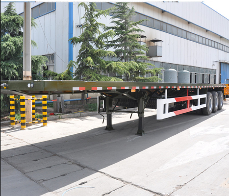 3 Axle 20ft 40ft Flat Bed Container Semi Trailer Gooseneck Container trailer