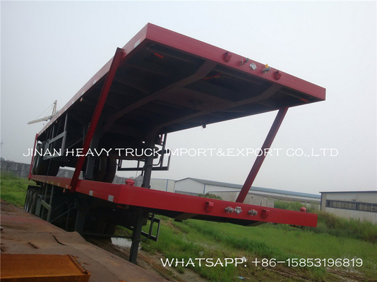 20 40 48 60Ft Flatbed Truck Trailers Extendable Container Chassis Semi Trailer 60 ton