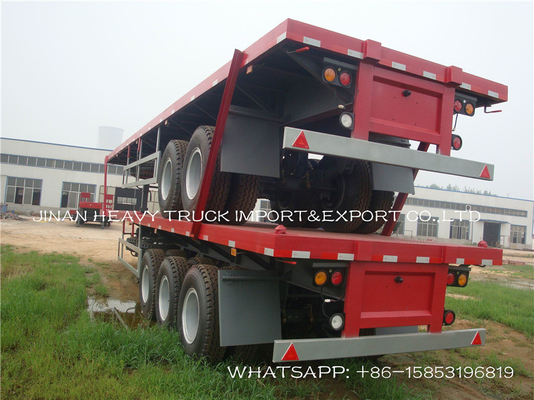 20 40 48 60Ft Flatbed Truck Trailers Extendable Container Chassis Semi Trailer 60 ton