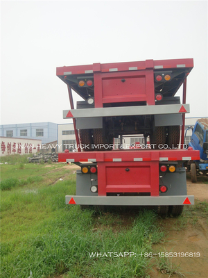 20 40 48 60Ft Flatbed Truck Trailers Extendable Container Chassis Semi Trailer 60 ton