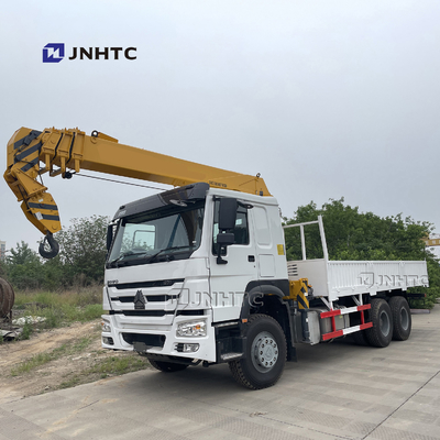 Sinotruk Howo 6x4 10 Telescopic Truck Mounted Crane Straight Arm Cargo Truck Crane