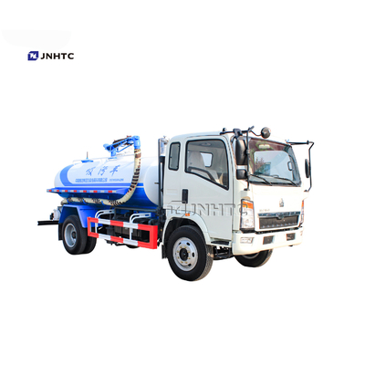 SINO HOWO 4x2 6 Tyres Small Vacuum Sewage Suction Truck 3000L 5000L 6000L