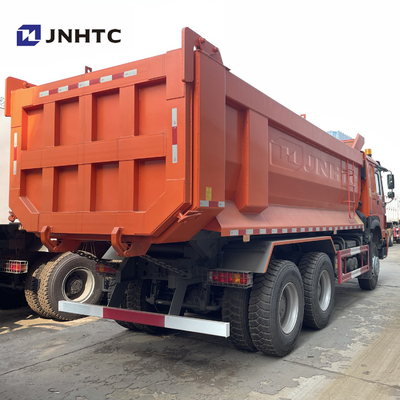 HOWO 6X4 371 Green 20 Cubic Heavy Duty Dump Truck With U Type Cargo Body Alarm Light