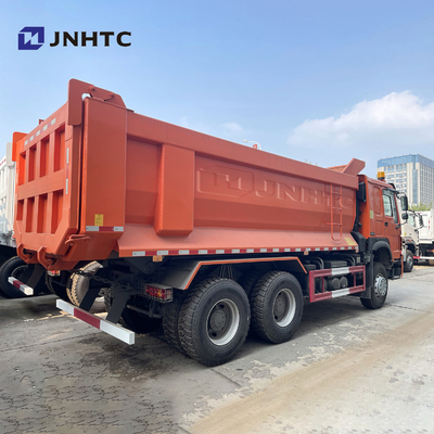 HOWO 6X4 371 Green 20 Cubic Heavy Duty Dump Truck With U Type Cargo Body Alarm Light