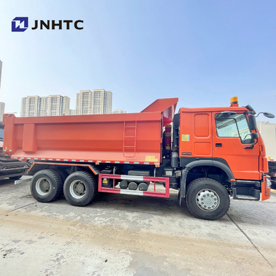 HOWO 6X4 371 Green 20 Cubic Heavy Duty Dump Truck With U Type Cargo Body Alarm Light