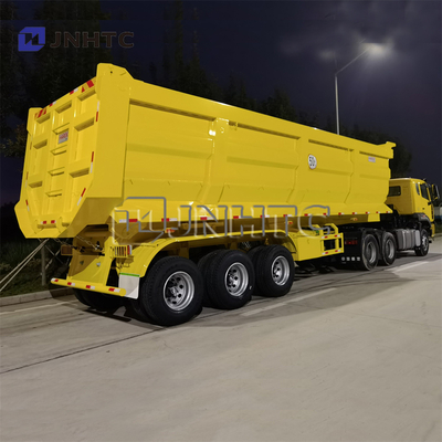 1/6 3 Axle 4 Axles Tipper Tractor Side Rear Dump Trailers With Hydraulic Cylinder