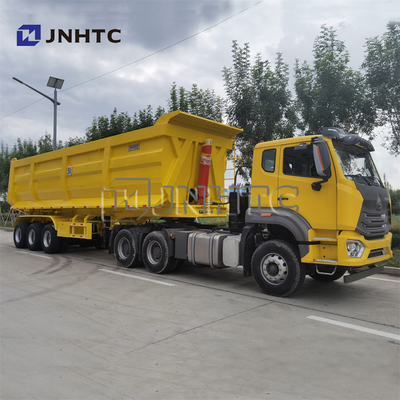 1/6 3 Axle 4 Axles Tipper Tractor Side Rear Dump Trailers With Hydraulic Cylinder