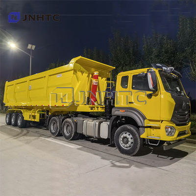 Three Axle 3 Axles Heavy Duty Semi Trailers 60 Tons Payload 45CBM Dump Tipper
