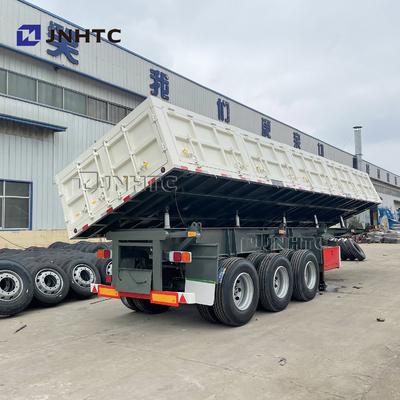 3 4 Axle Side Wall Fence Cargo Semi Trailer 40T 60T Hydraulic Side Tipper