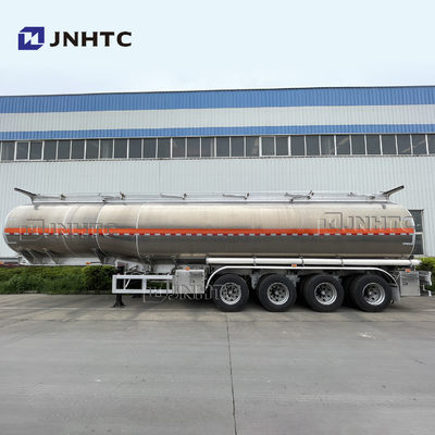 Used 3 Axles 45000 Liters Fuel Tanker Truck Trailer Carbon Steel / Aluminum