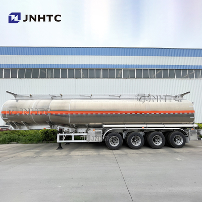 Used 3 Axles 45000 Liters Fuel Tanker Truck Trailer Carbon Steel / Aluminum