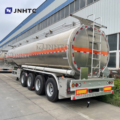 Used 3 Axles 45000 Liters Fuel Tanker Truck Trailer Carbon Steel / Aluminum