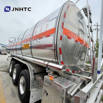 Used 3 Axles 45000 Liters Fuel Tanker Truck Trailer Carbon Steel / Aluminum