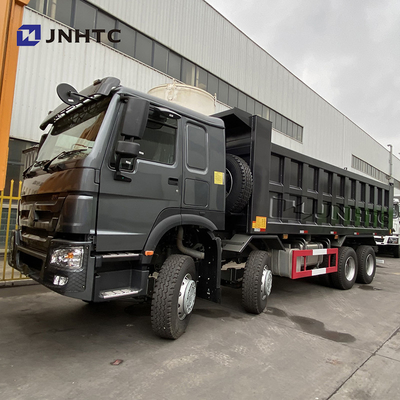 Black Heavy Duty Dump Truck 12 Wheels 420hp Sinotruk Tipper Truck New Model