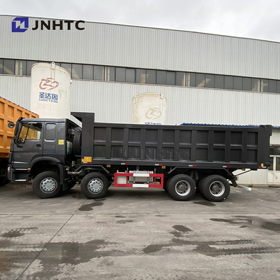 Black Heavy Duty Dump Truck 12 Wheels 420hp Sinotruk Tipper Truck New Model