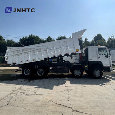 Front Lifting Heavy Duty Dump Truck 12 wheels With Rear Cover Sinotruk Howo