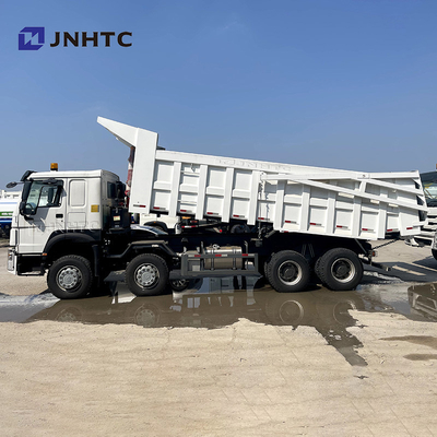 Front Lifting Heavy Duty Dump Truck 12 wheels With Rear Cover Sinotruk Howo