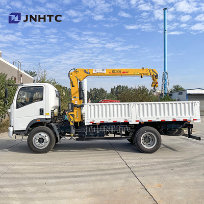 6 Ton Crane Truck 4x2 6wheels Truck With Straight Arm Crane HOWO Light Duty 3-8 Ton Cargo Truck