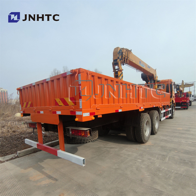 SHACMAN Flat Bed Telescopic Truck Mounted Crane 4 Booms 10 Ton 3 Sections