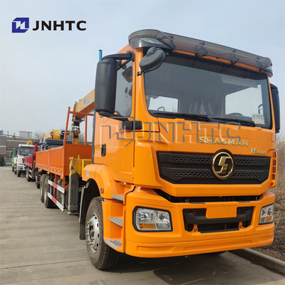 SHACMAN Flat Bed Telescopic Truck Mounted Crane 4 Booms 10 Ton 3 Sections