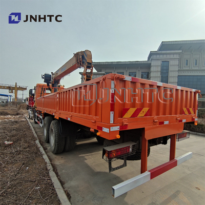 SHACMAN Flat Bed Telescopic Truck Mounted Crane 4 Booms 10 Ton 3 Sections